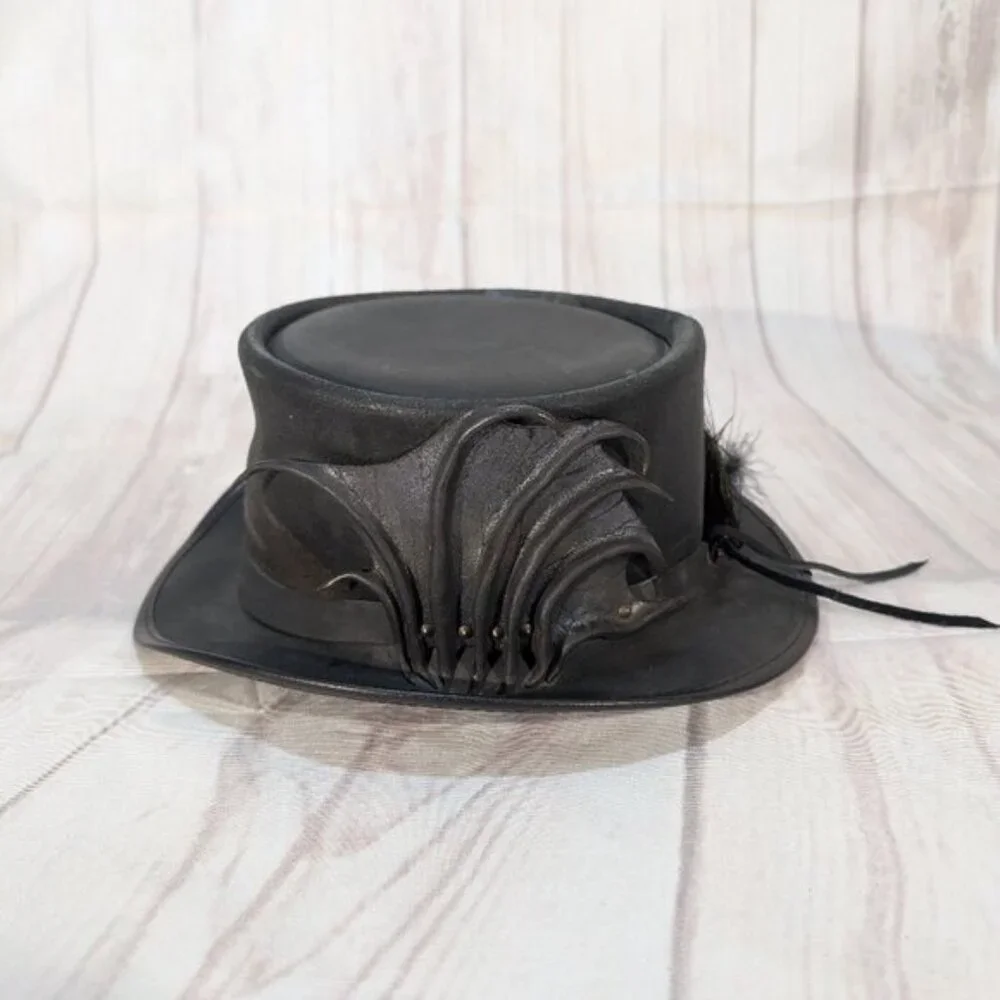 American Hat Makers Draco Steampunk Top Hat - Made in USA Size M - Picture 4 of 9